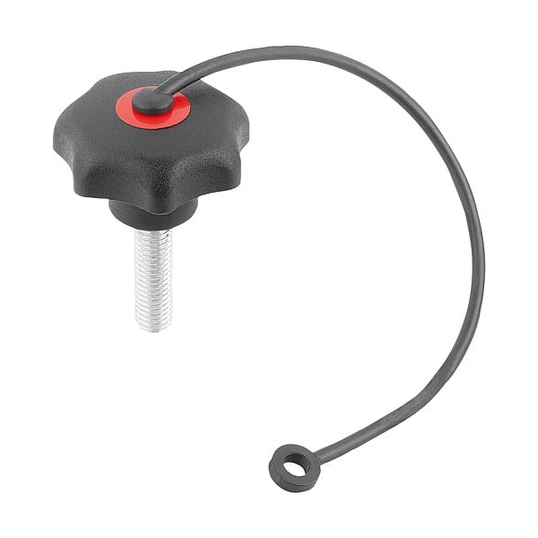 Kipp Star Grips with safety lanyard, ext. thread, style LS, inch K0155.7A26X30 - main